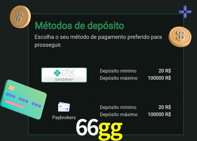 O cassino 66gg oferece uma grande variedade de métodos de pagamento